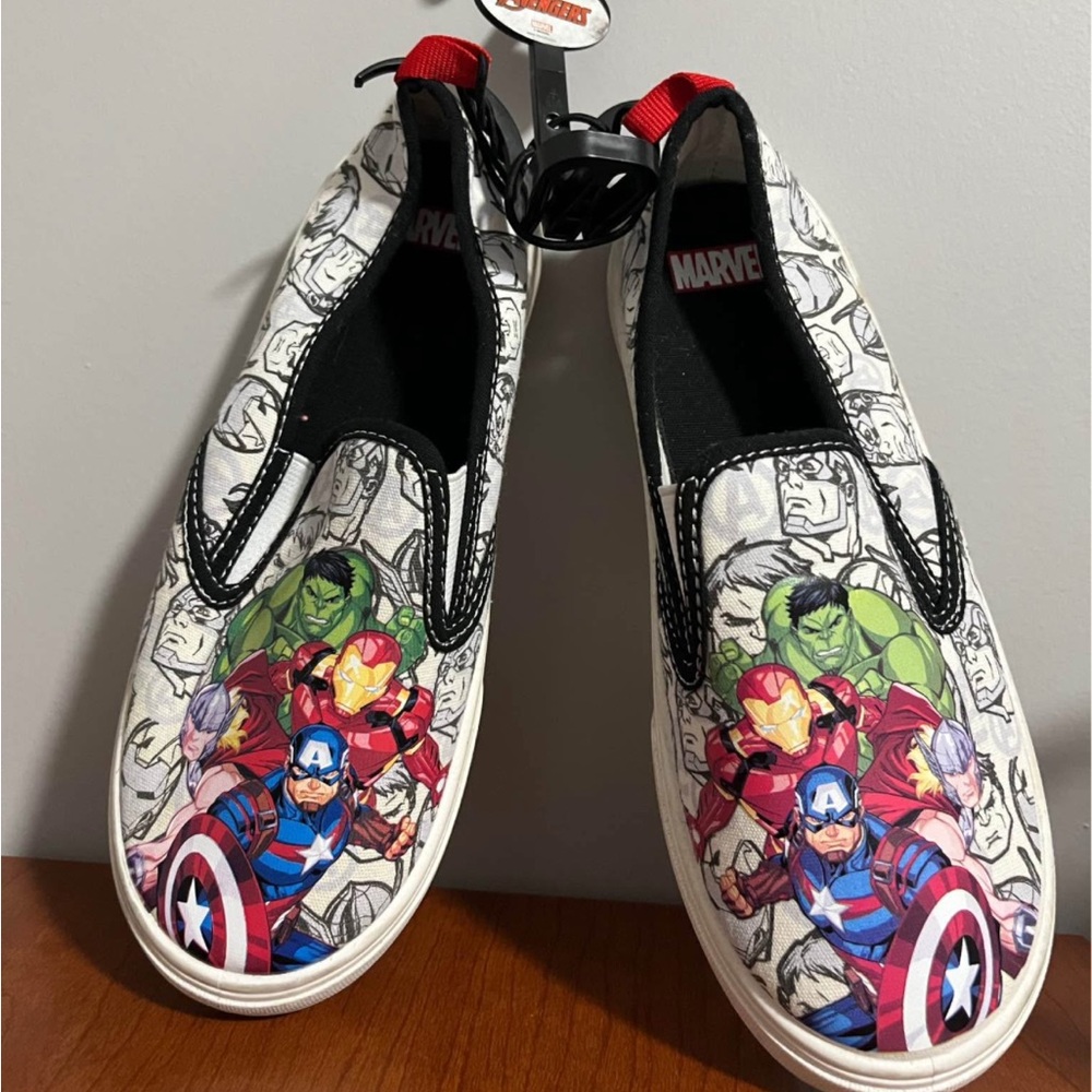 Marvel Heroic Slip-On Shoes with Red and Blue Accents